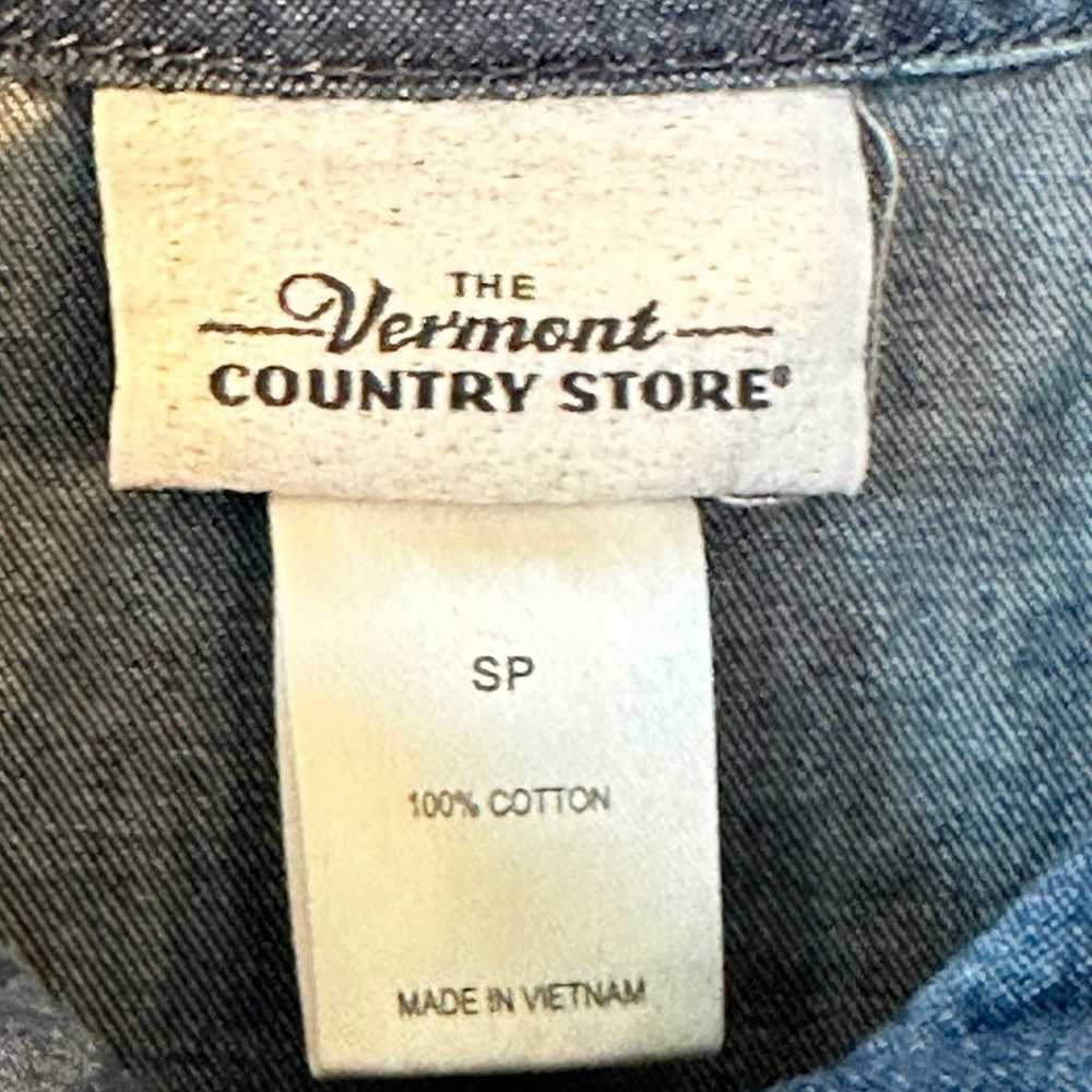 Vermont Country Store Chambray Denim Button Up Ti… - image 4