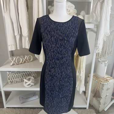 Elie Tahari size 8 tweed / stretch knit blue & bl… - image 1