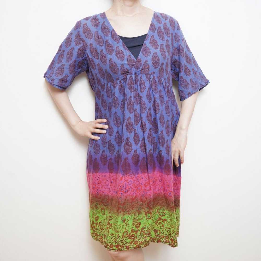 Tunic dress with Asian Indian ethnic short sleeve… - image 1