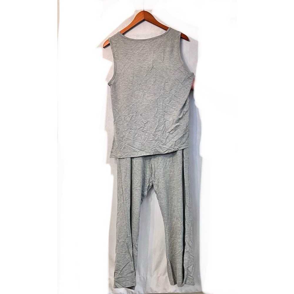 CAbi SUMMER JUMPSUIT Grey Stretch Open Back Crop … - image 2