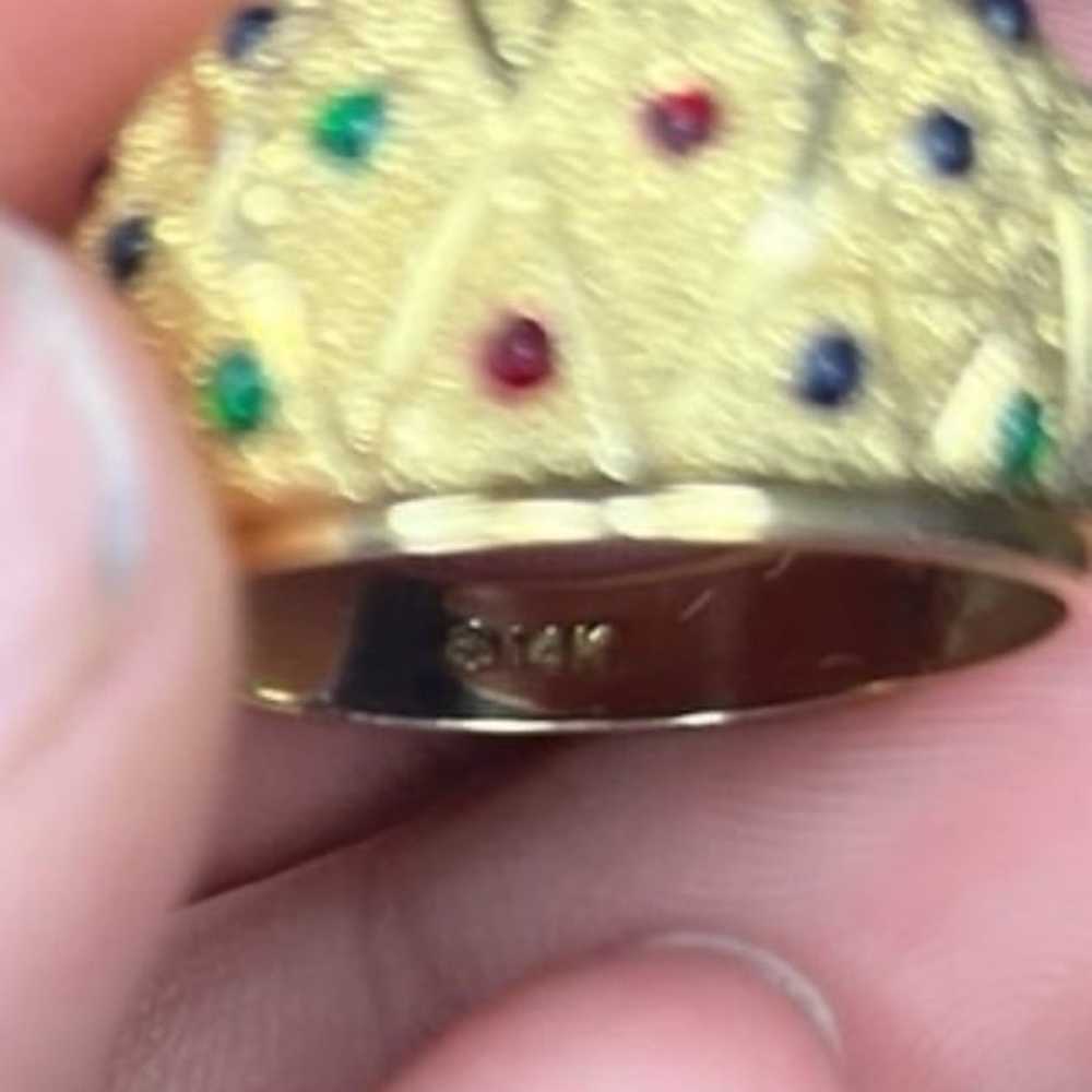 14kt gold dome ring - image 3