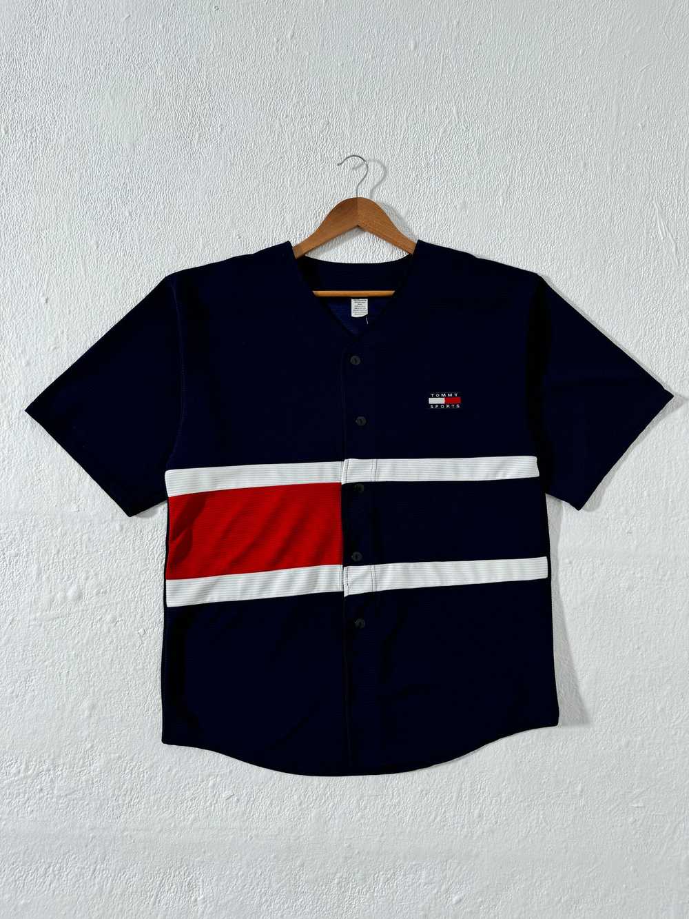 Tommy Sports Baseball Jersey DS Sz L - image 1