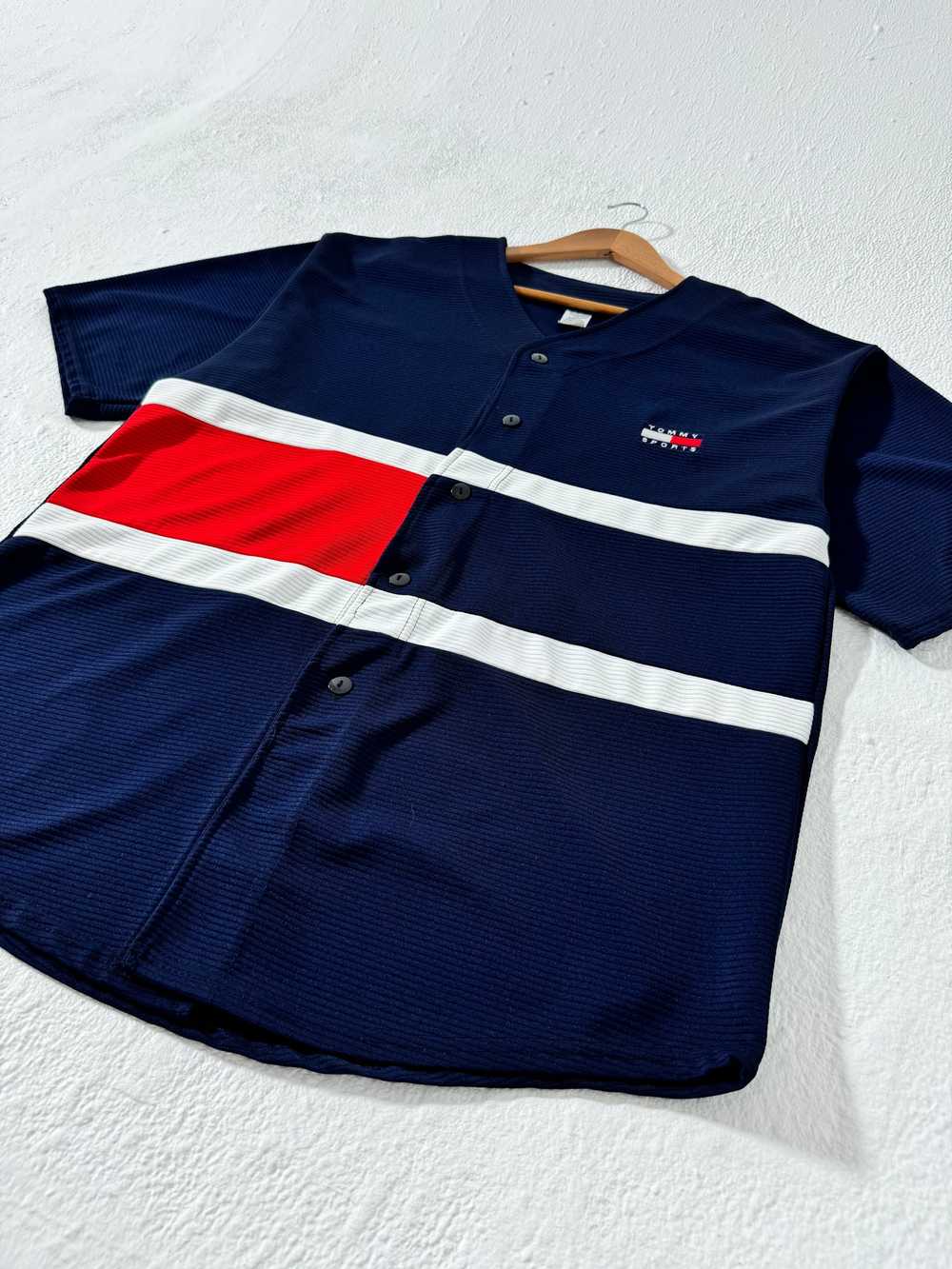 Tommy Sports Baseball Jersey DS Sz L - image 2