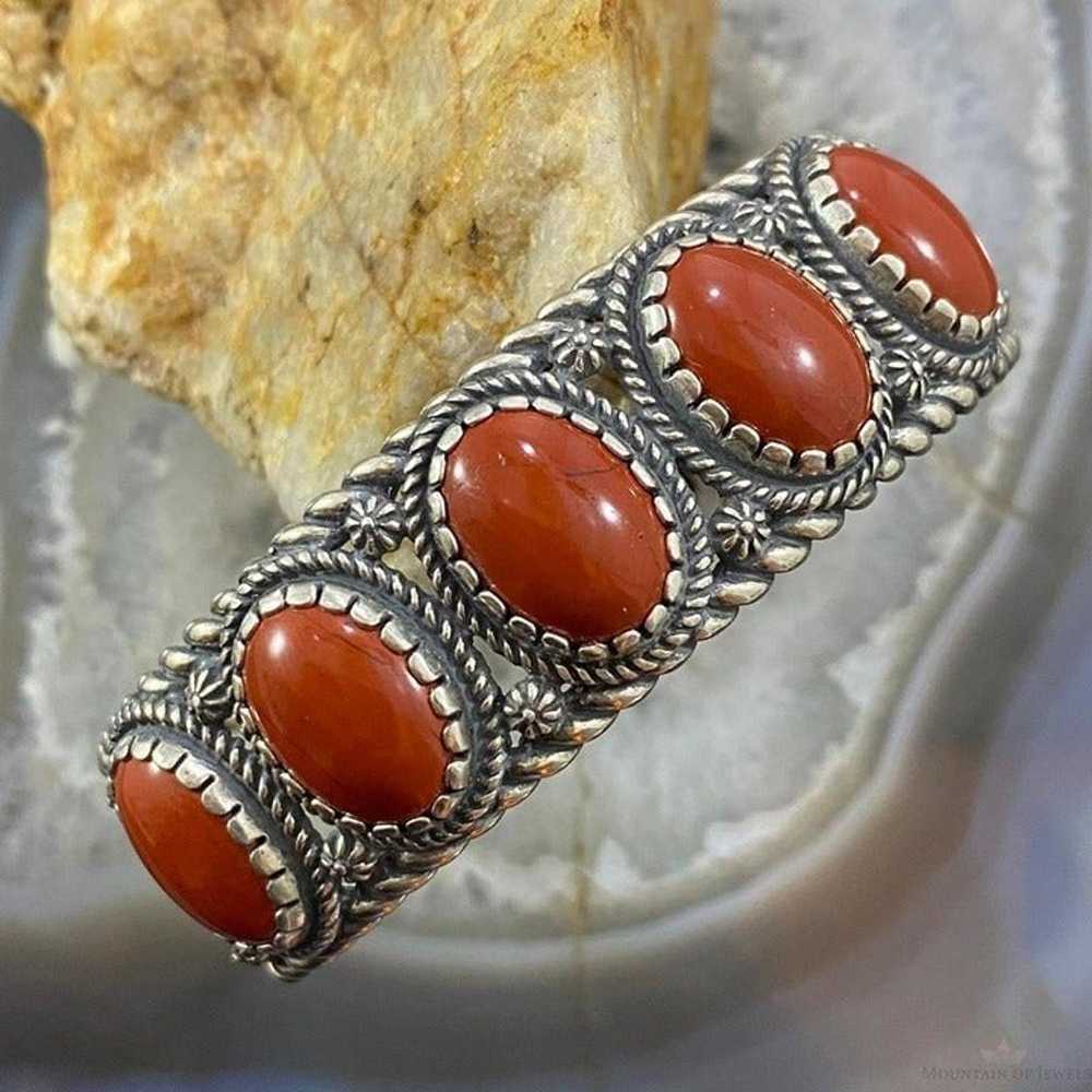 Carolyn Pollack Southwestern Style Sterling Red J… - image 1