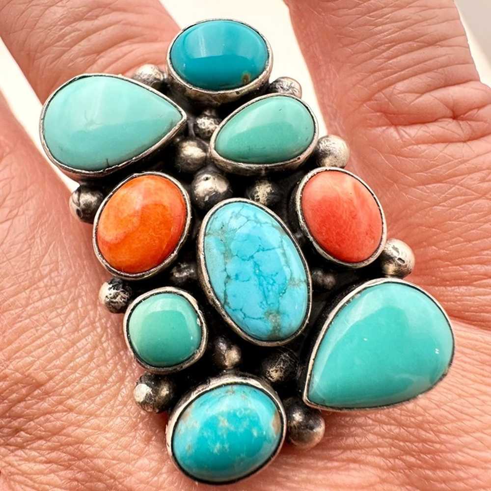 Native American Livingston Men Women Ring Sterlin… - image 1