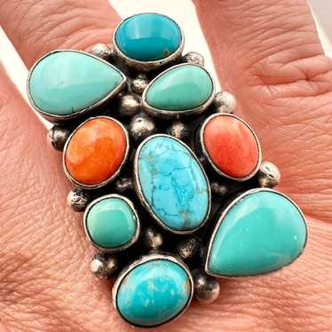 Native American Livingston Men Women Ring Sterlin… - image 1