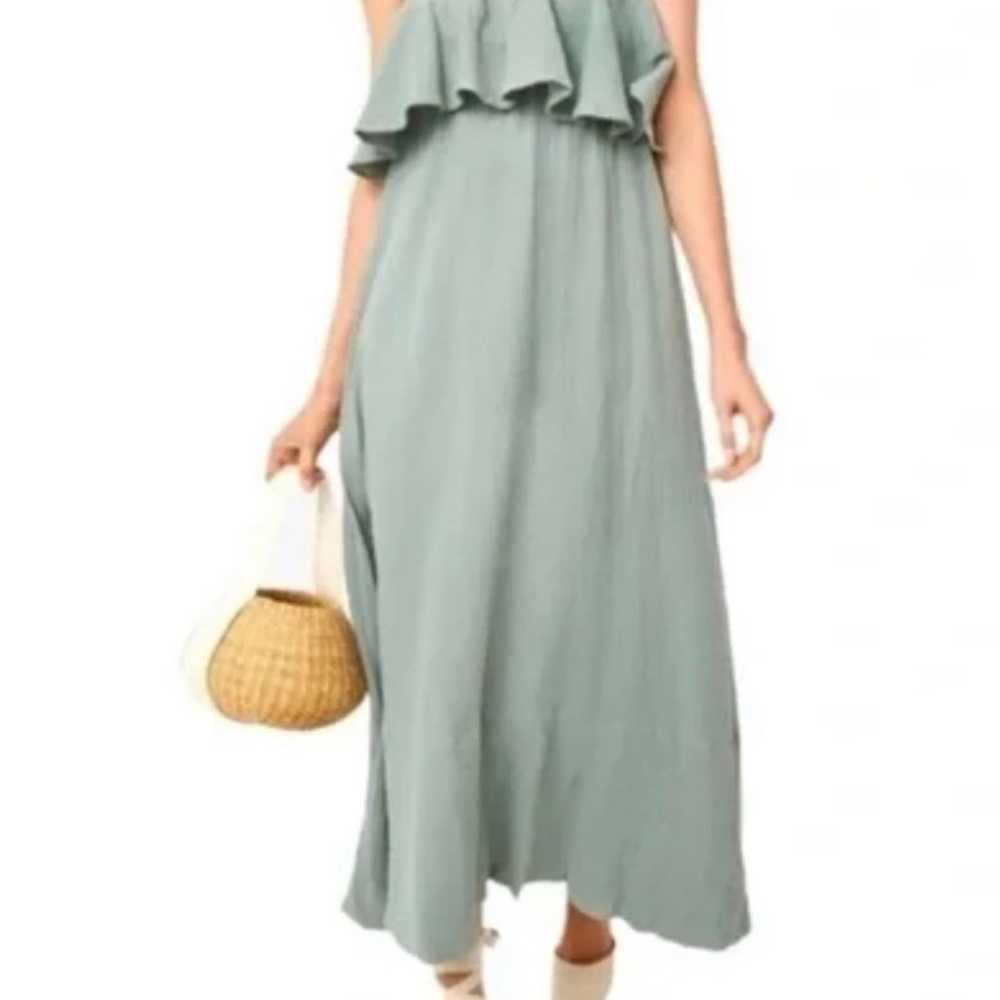 Pomander Place Mallorca Dress Size L Sage Green G… - image 1