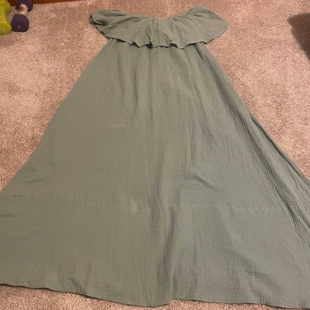 Pomander Place Mallorca Dress Size L Sage Green G… - image 4