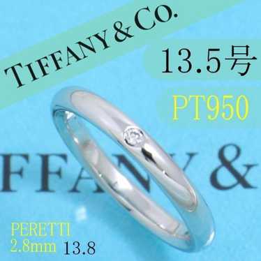 ◆Tiffany TIFFANY PT950 13.5 ring Stacking Band Rin