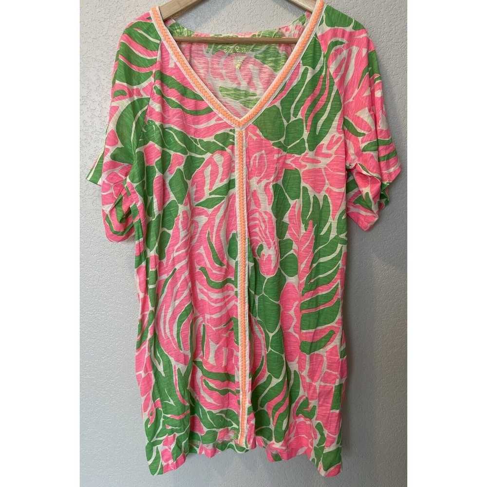 Lilly Pulitzer Bonita Cover Up Mini Dress Large G… - image 1