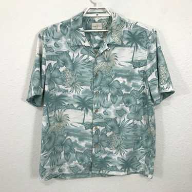 Vintage Trader Bay Hawaiian Shirt Mens Size L Pol… - image 1