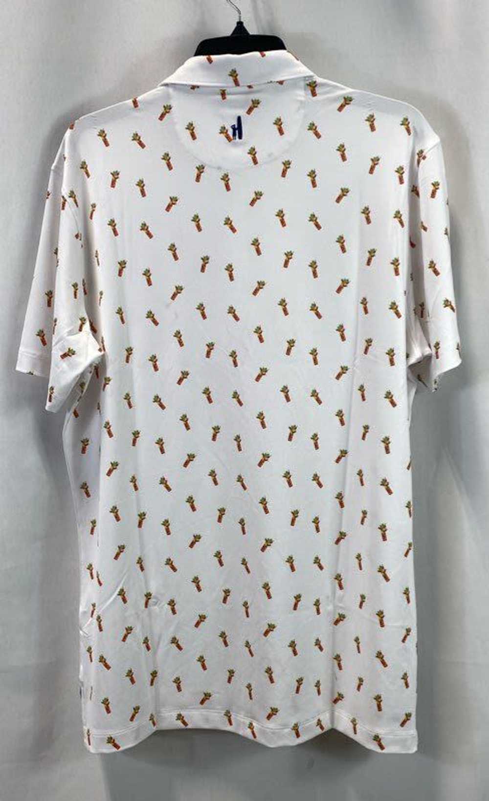 NWT Jonnie-O Mens White Printed Short Sleeve Coll… - image 2