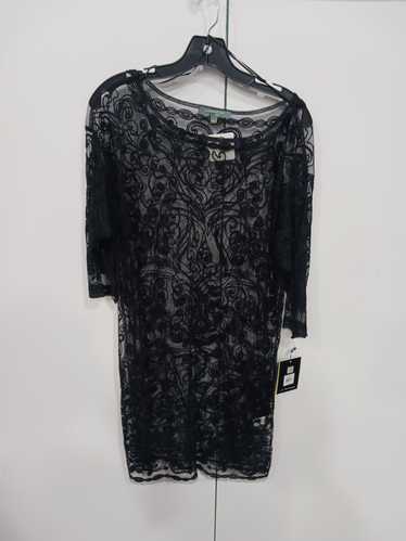 Catherine Malandrino Black Lace Coverup Blouse Shi