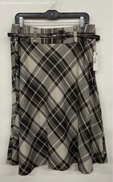 East 5TH Gray Plaid Skirt - Size 12