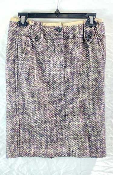 Max Mara Midi Purple Wool Midi Skirt Sz 6