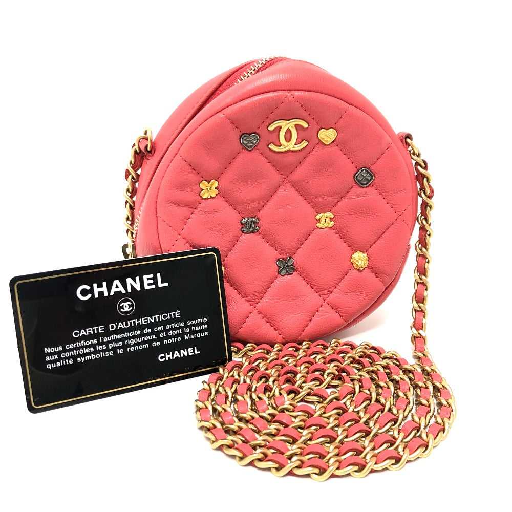 CHANEL Shoulder Bag lambskin Pink type CC COCO Ma… - image 11