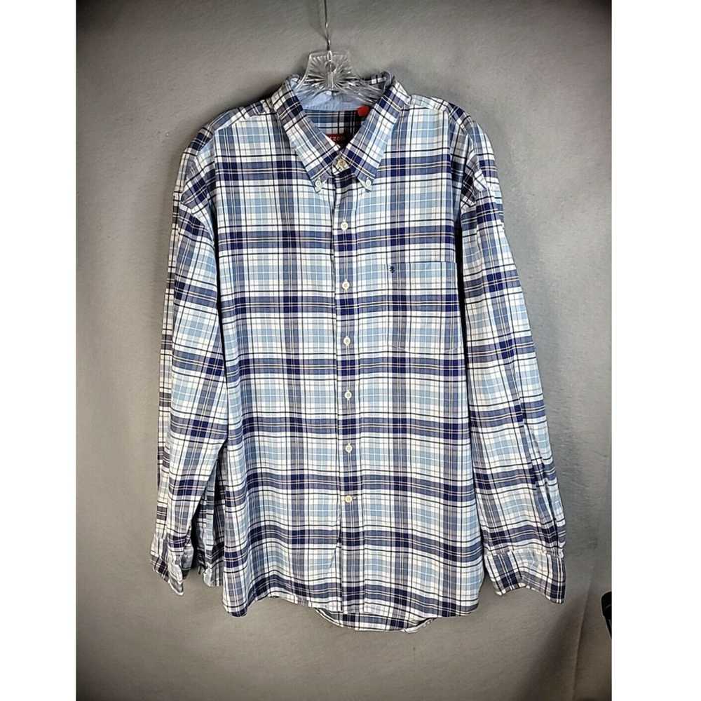 Izod Izod Mens XXL Button Down Shirt Blue Two Ton… - image 1