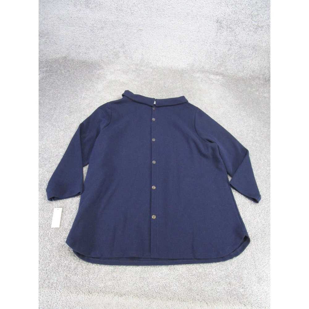 Talbots Talbots Shirt Womens 1X Blue Boat Neck Ri… - image 3