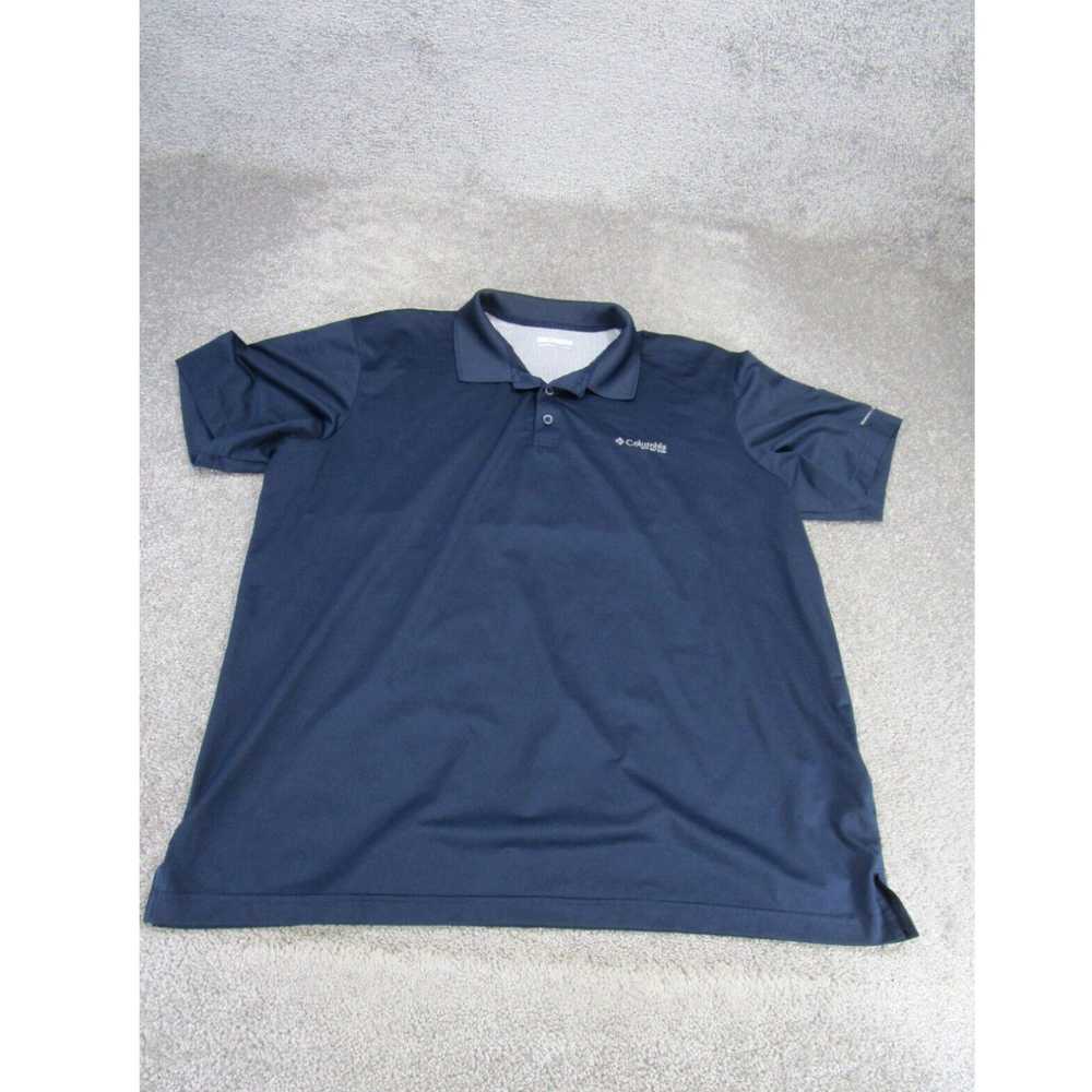 Vintage Columbia Polo Shirt Mens Xl Navy Blue Sho… - image 1