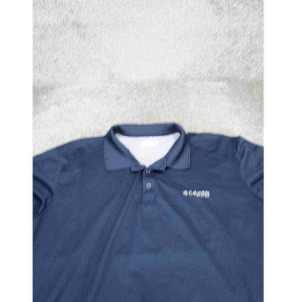 Vintage Columbia Polo Shirt Mens Xl Navy Blue Sho… - image 2