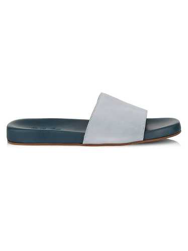 Loro Piana o1srvl11e1024 Suede Slides in White