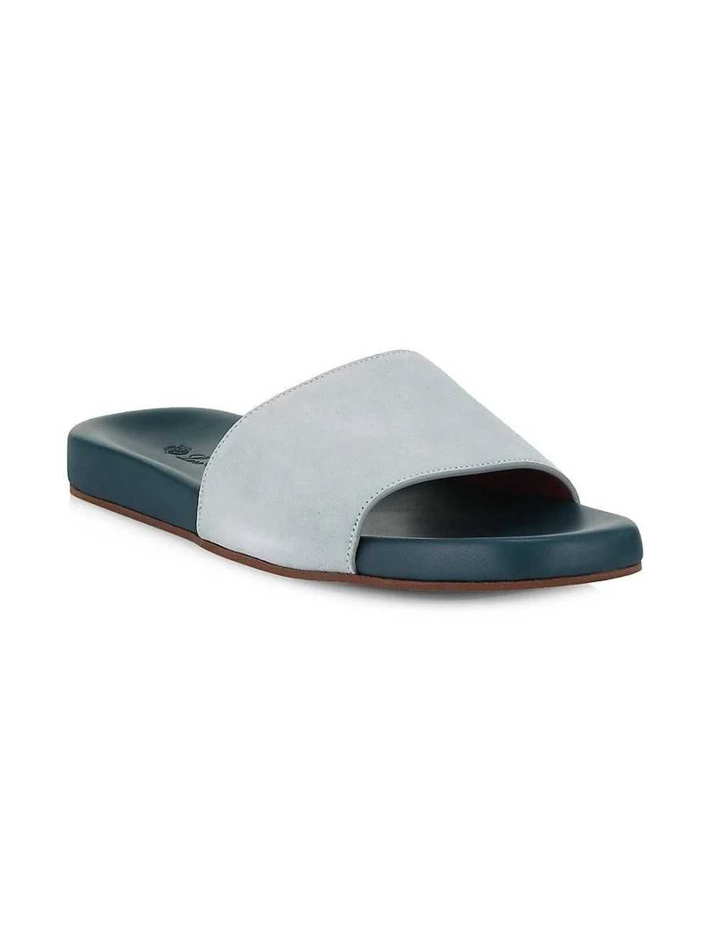 Loro Piana o1srvl11e1024 Suede Slides in White - image 3