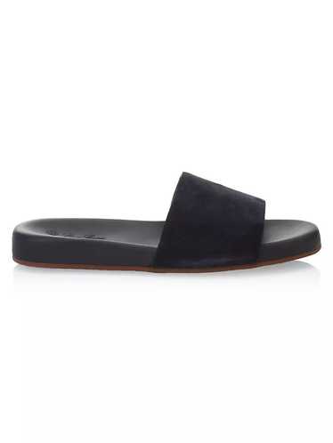 Loro Piana o1srvl11e1024 Suede Slides in Navy Blue