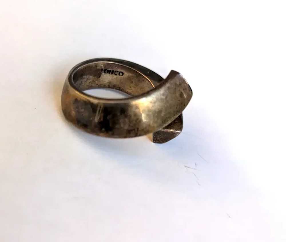 Mid Century Modern Sterling Silver Ring - image 2