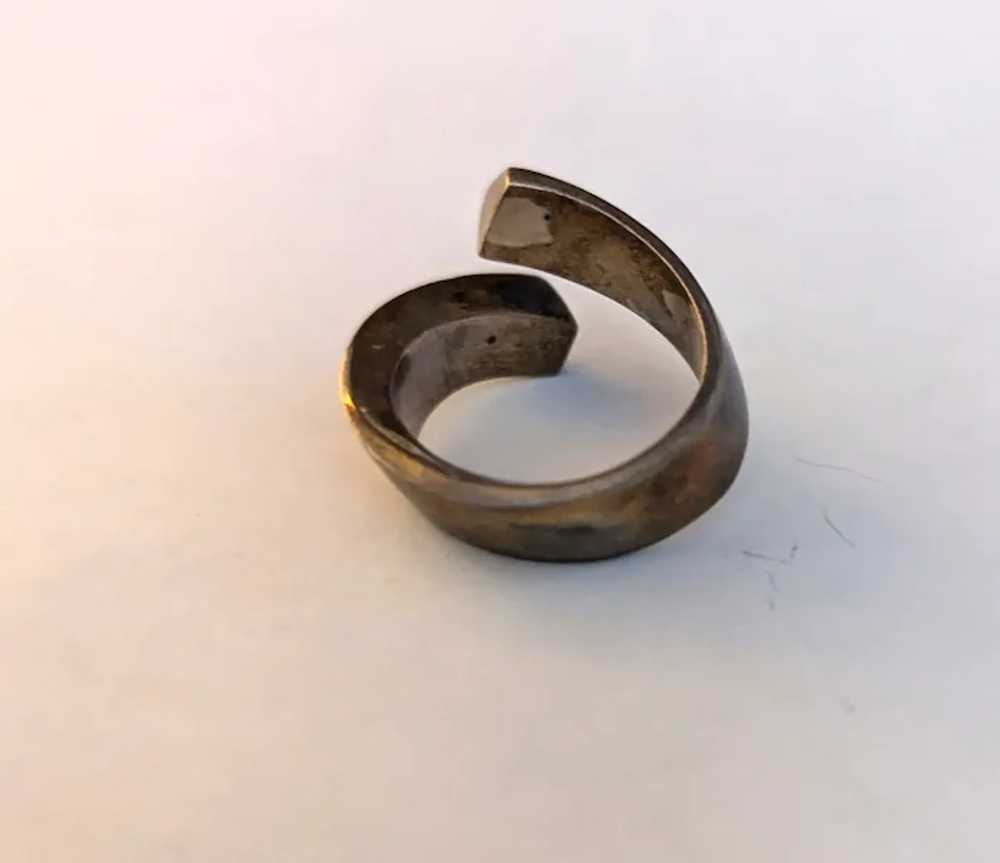 Mid Century Modern Sterling Silver Ring - image 3