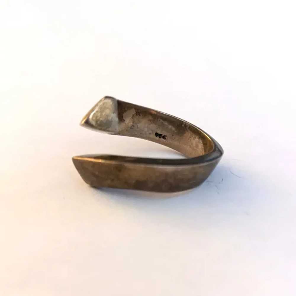 Mid Century Modern Sterling Silver Ring - image 4