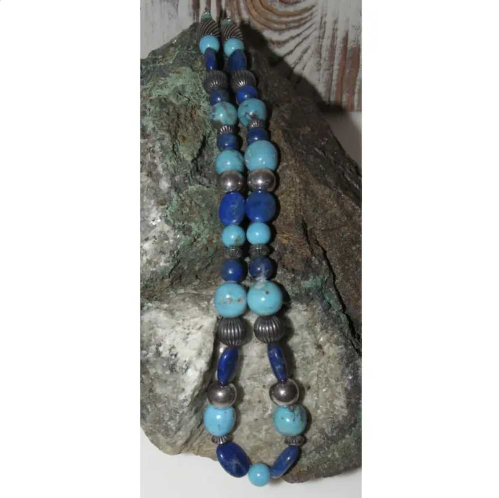 Relios Southwestern Turquoise Bead Heishi Choker … - image 2