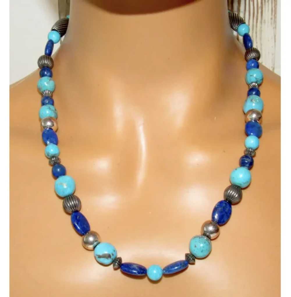 Relios Southwestern Turquoise Bead Heishi Choker … - image 3