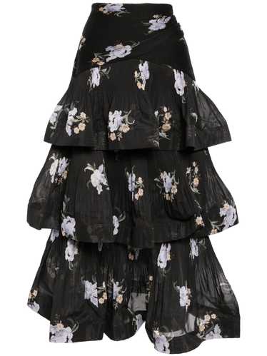 Zimmermann o1s22i1n1024 Floral Print Pleated Ruffl