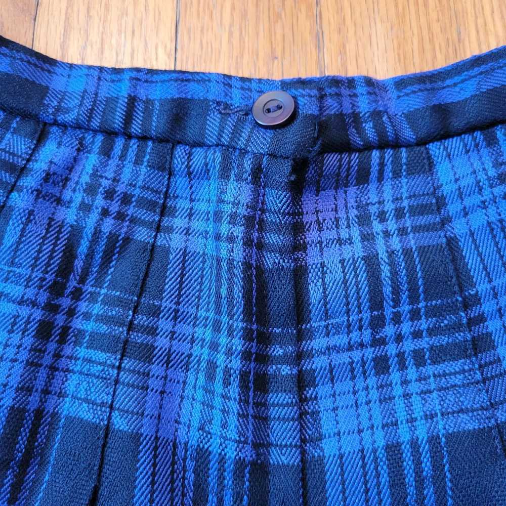 Pendleton Pendleton Purple Black Plaid Wool Pleat… - image 5