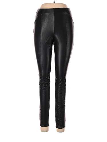 Haute Monde Women Black Faux Leather Pants M