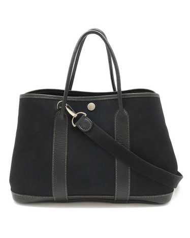 Pre Loved Hermes Authentic Black Canvas Tote Bag w