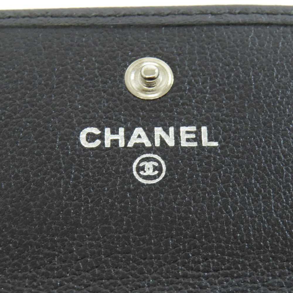 Chanel CHANEL Camellia Coco Mark Long Wallet Calf… - image 7