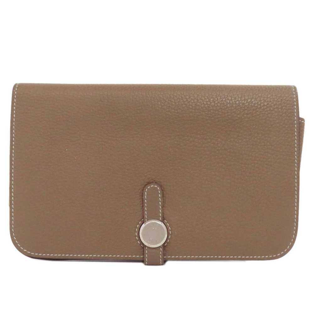 Hermes Hermes Dogon GM Etoupe Long Wallet Togo Wo… - image 11