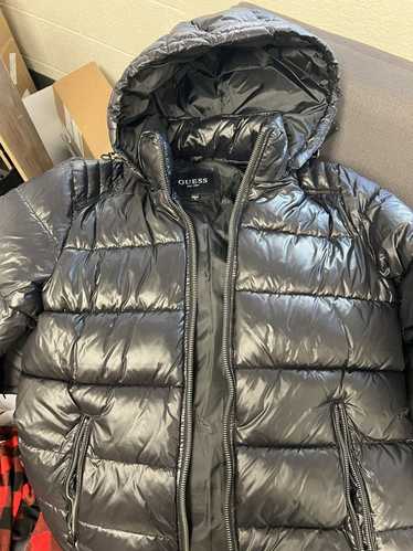 Guess GUESS Black Hooded Puffer Coat