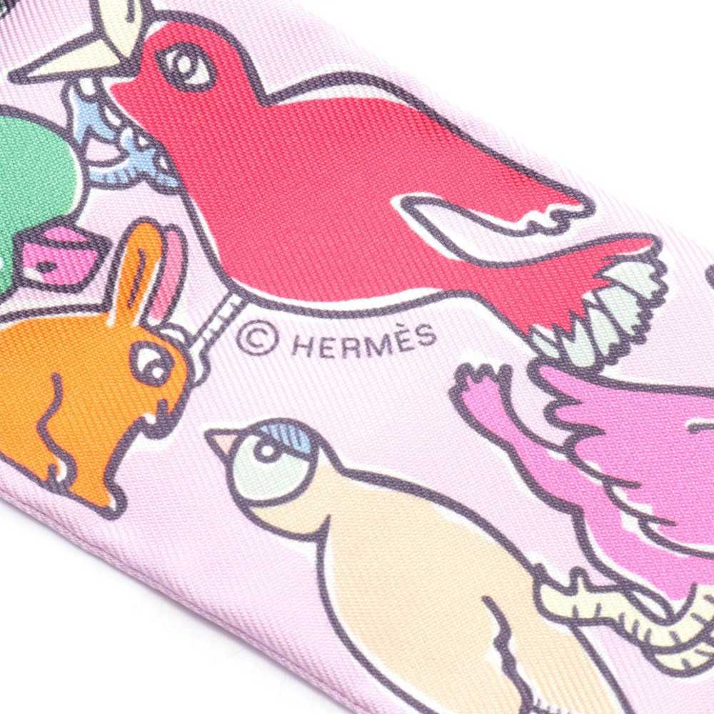 Hermes Hermes Mille et Un Lapins Twilly Silk Scar… - image 2