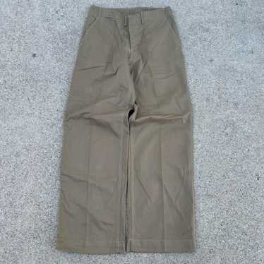 Vintage 1960s High Waisted 27x28 Rapid 2024 Zipper Khaki Uniform Pants | 60s Khaki Pants | 60s Uniform Pants