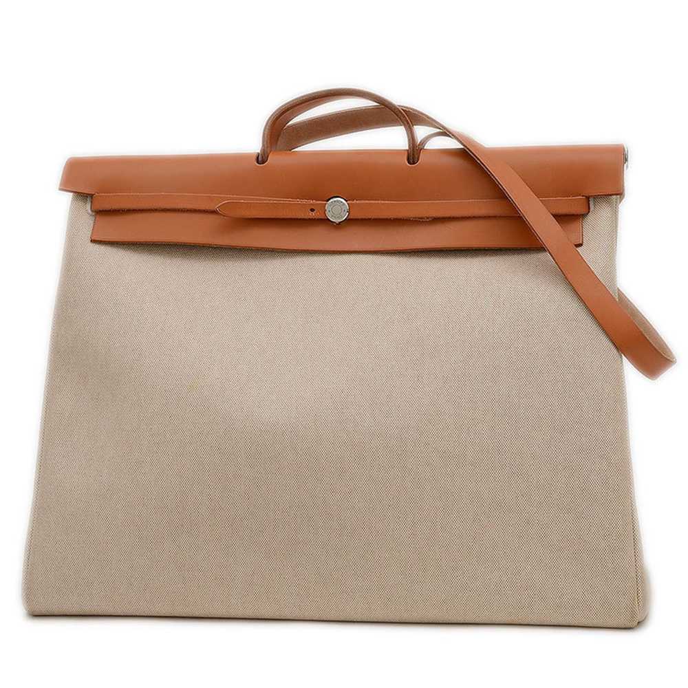 Hermes Hermes Airbag GM Handbag Toile H Calf Natu… - image 10