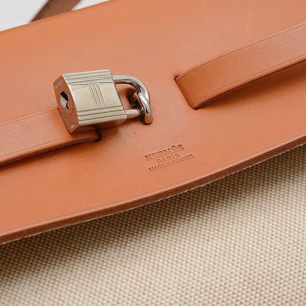 Hermes Hermes Airbag GM Handbag Toile H Calf Natu… - image 4