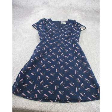 Loft Loft Mini Dress Womens 4 Petites Navy Blue Sh