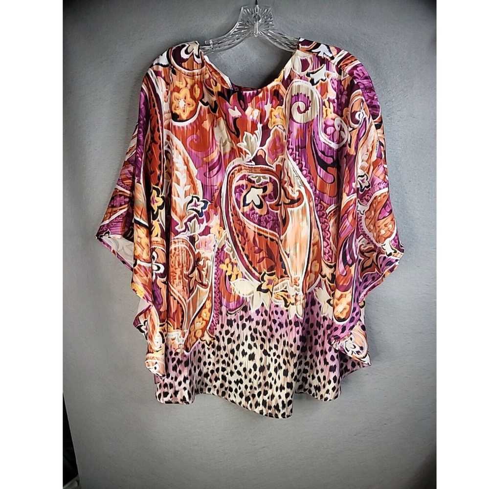 Vintage Chicos Womens XL Extra Large Blouse Top S… - image 1