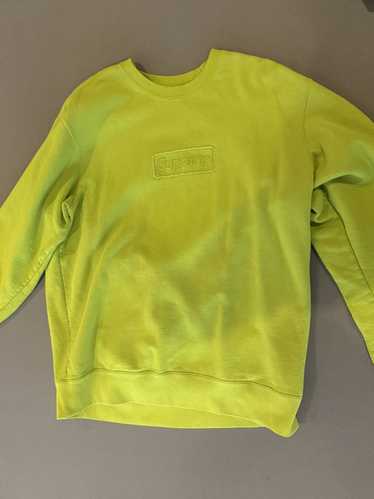 Supreme Supreme Green Box Logo Cutout Crewneck