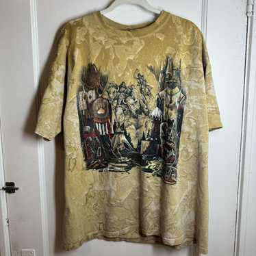 Made In Usa × Streetwear × Vintage Tie-Dye Beige … - image 1