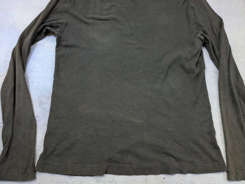 Gucci Gucci Tshirt Olive Green Large Ribbed Long … - image 5