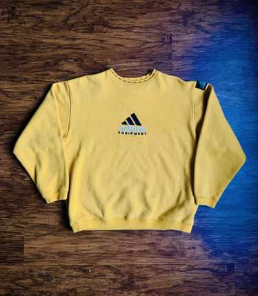 Adidas Vintage Adidas Equipment yellow big logo sw