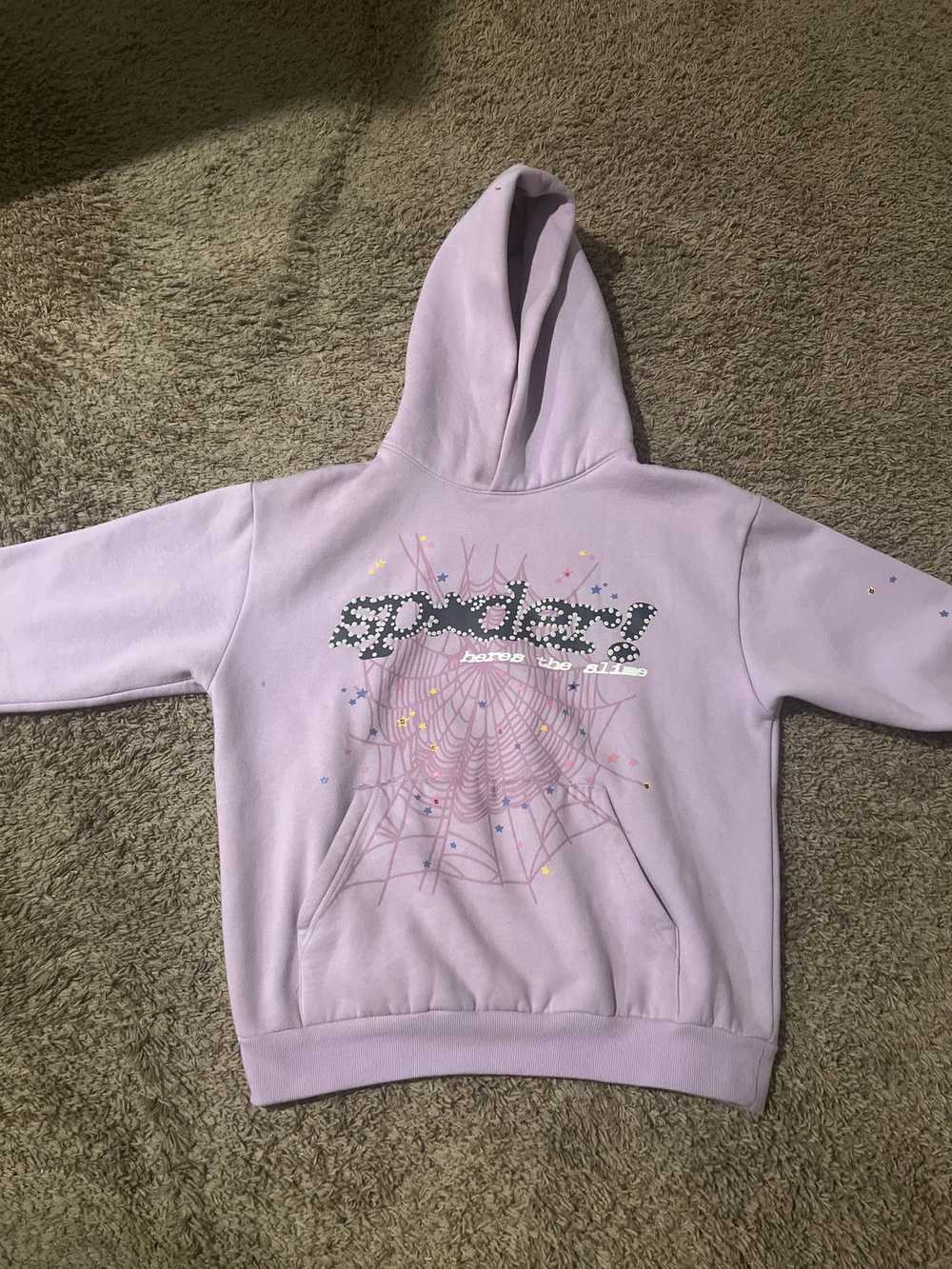 Designer Sp5der Açai Hoodie 'Purple' - image 1